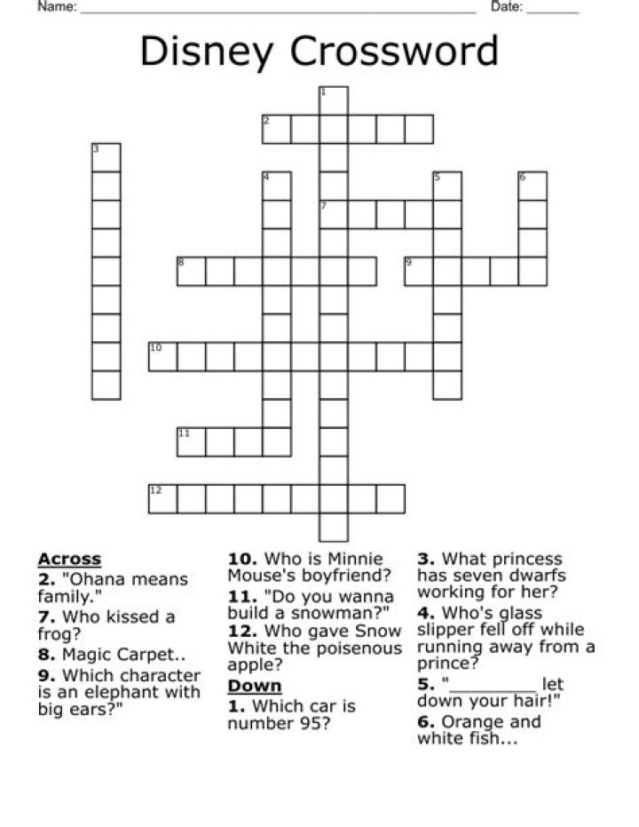 1982 Disney film Crossword Clue Puzzle Answer With 4 letters