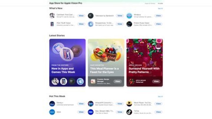 Anyone can now browse through Apple Vision Pro apps on the web