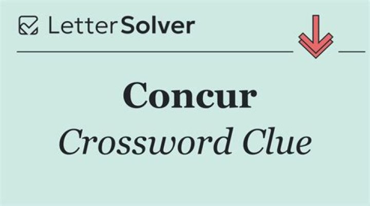 Concur Crossword Clue Puzzle Answer With 5 letters