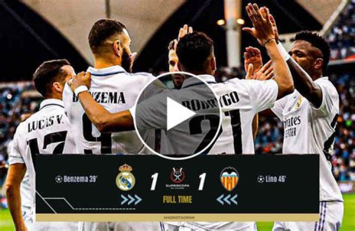 FT: Real Madrid 1-1 Valencia, Blancos Reach SUPER CUP Final! (VIDEO HIGHLIGHTS)