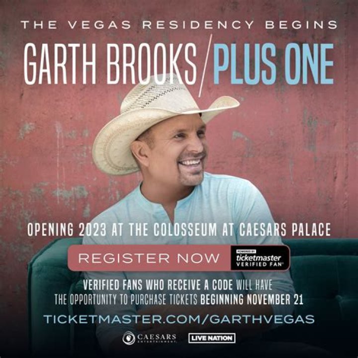 Garth Brooks Announces New Las Vegas Residency Garth Brooks/Plus One At The Colosseum At Caesars Palace Beginning In 2023