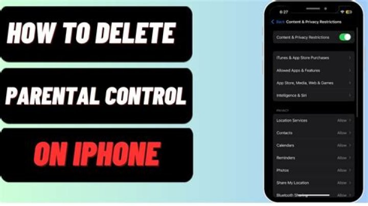 How to delete parental controls