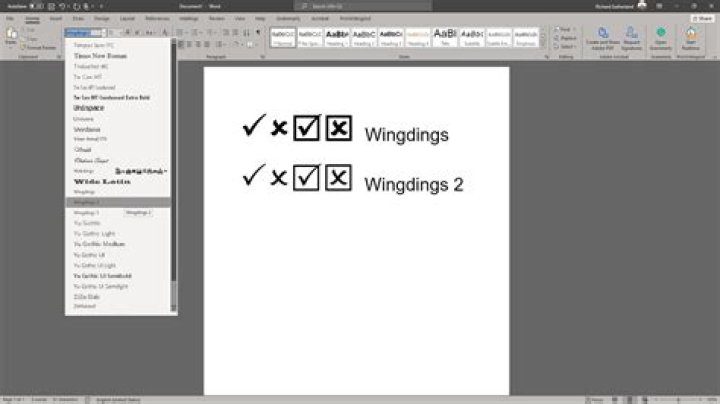 How to insert a tick or cross symbol in Microsoft Word and Excel
