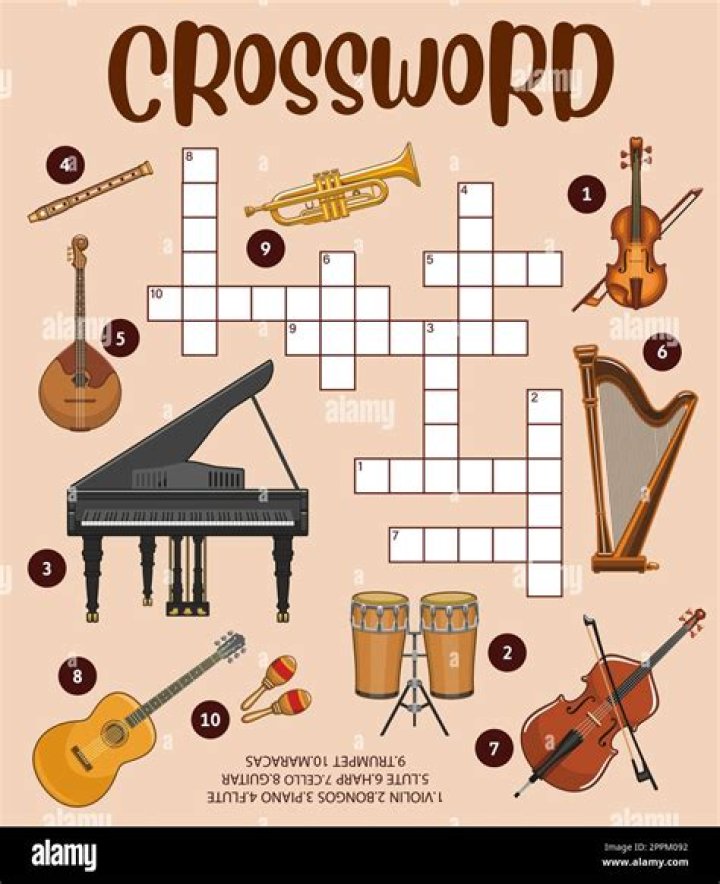 Instrument Crossword Clue Puzzle Answer With 6 letters