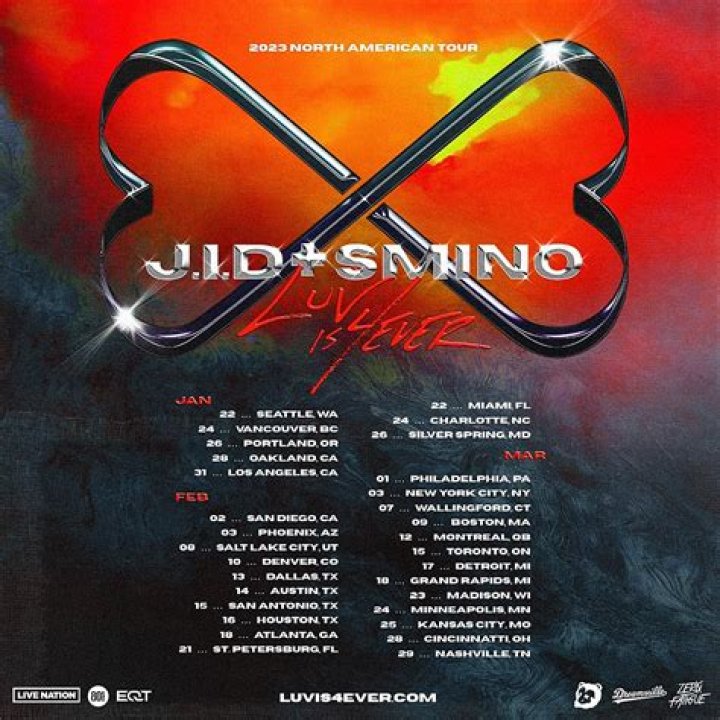 JID & SMINO Announce Co-Headlining ‘Luv Is 4ever’ Tour 2023
