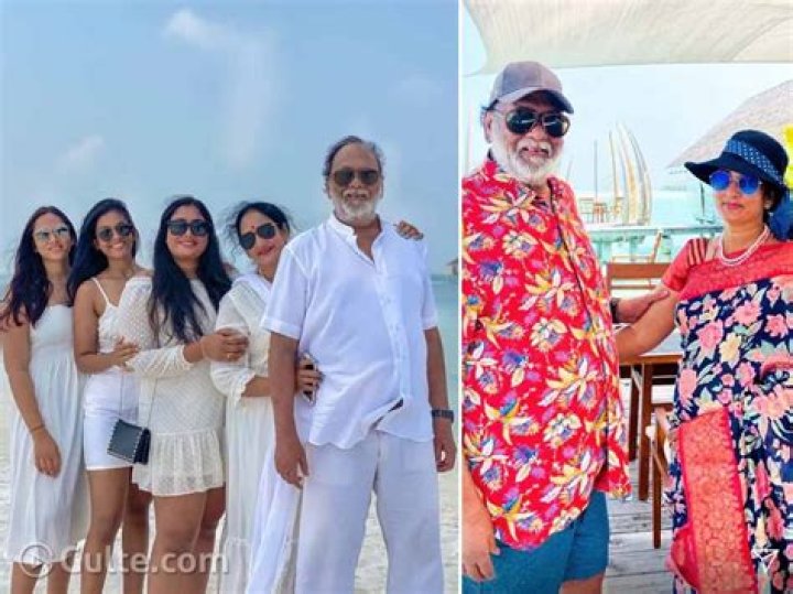 Krishnam Raju & His Three Daughters Enjoys Vacation In Maldives