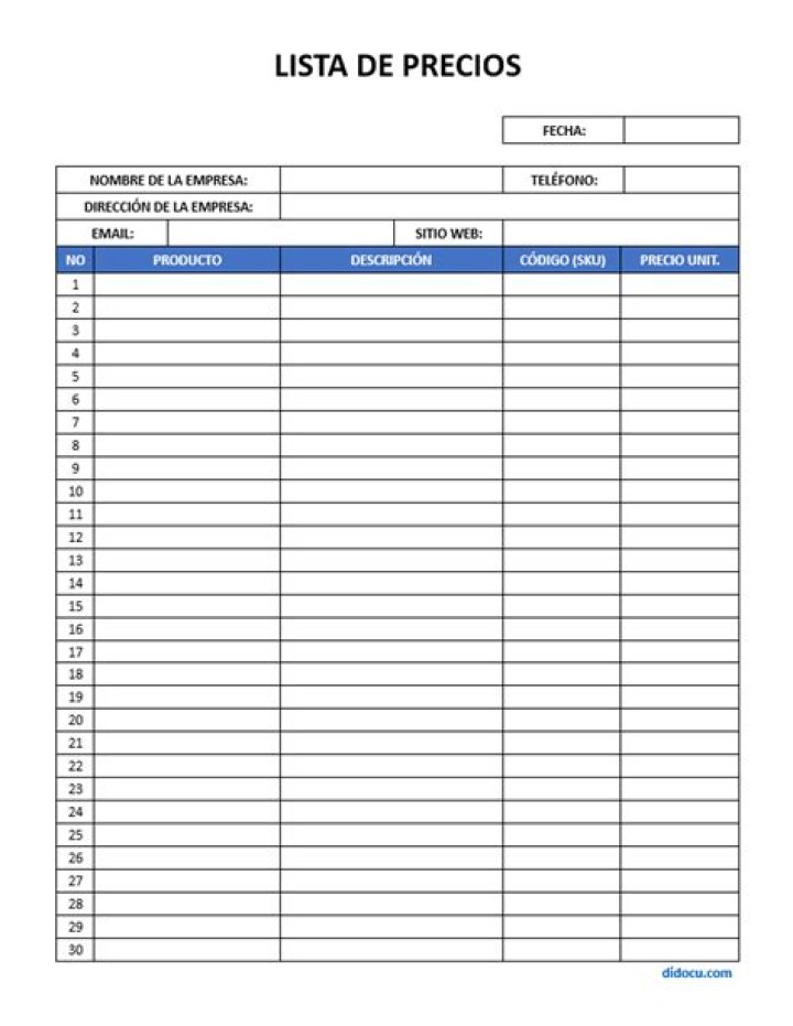 ¿Cómo crear una lista de precios eficaz? Los mejores consejos y plantillas