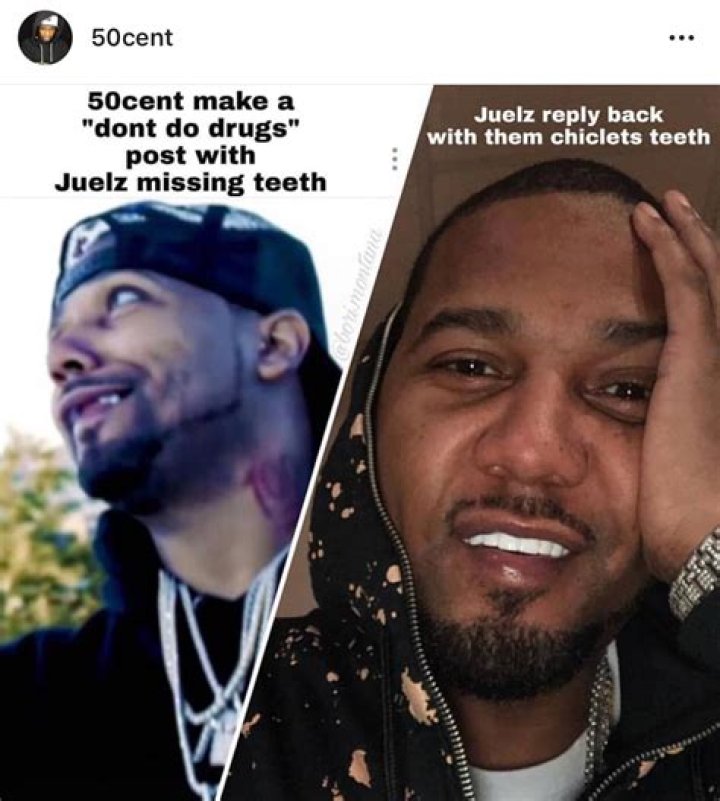 50 Cent Mocks Juelz Santana's Infamous "Missing Teeth" Photo In New Trolling Post