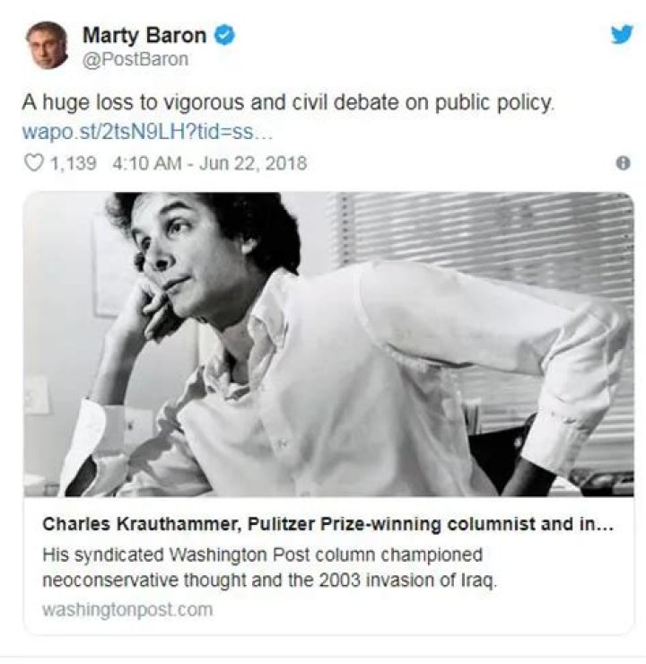 Pulitzer Winner Charles Krauthammer Married his Wife 42 Years Ago: Family Life Plus Children