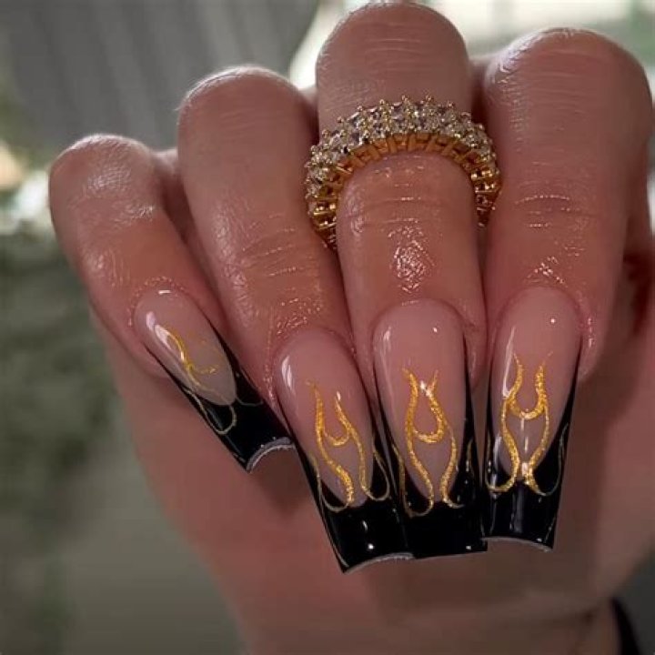 Rihanna's Black Flame Tips Are the Coolest Take on the French Manicure
