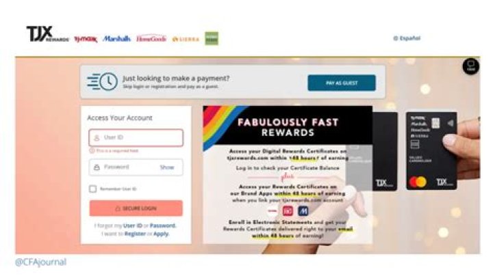 TJ Maxx / TJX Credit Card Login, Payment and Customer Service
