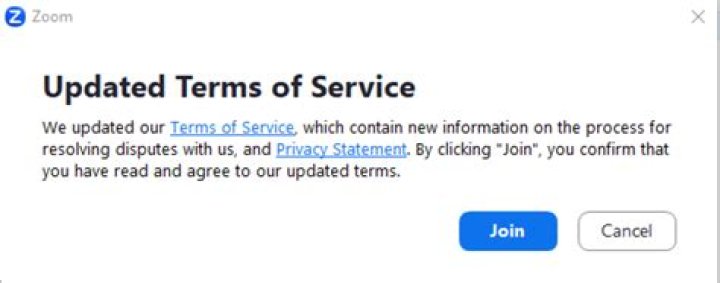 Zoom updated terms